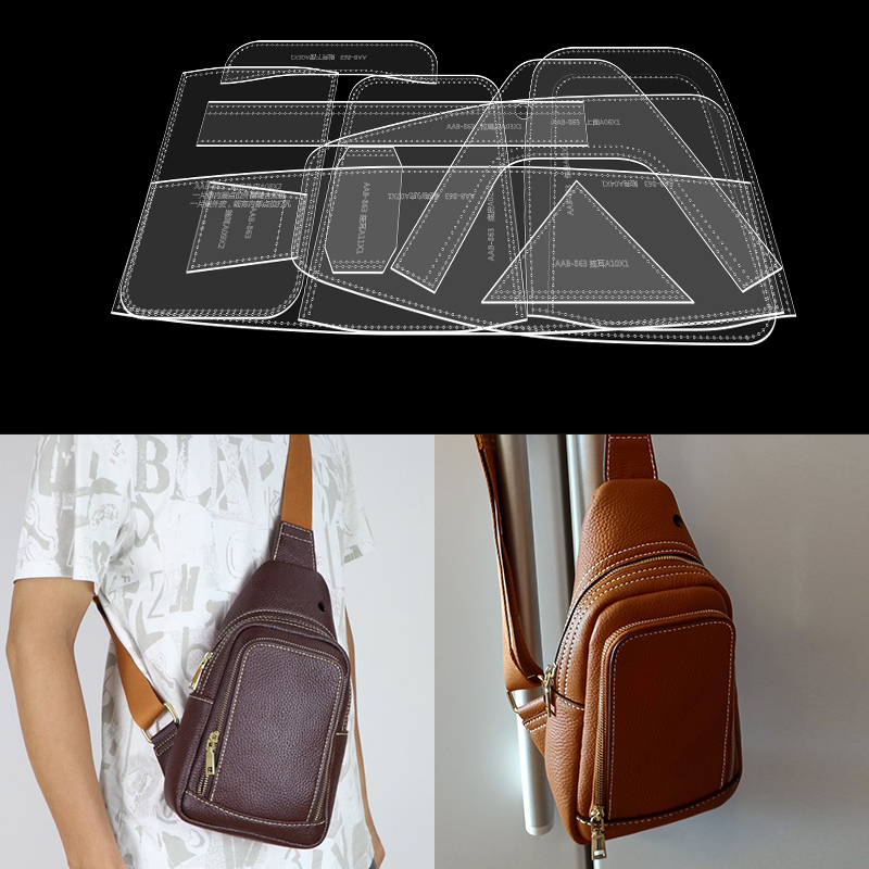 Leatherwork Patterns - Plantillas acrílicas para bolso de pecho