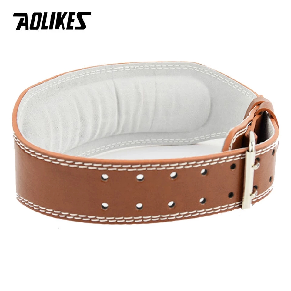 Leather Workout Belt - AOLIKES nuevo cinturón ancho de levantamiento