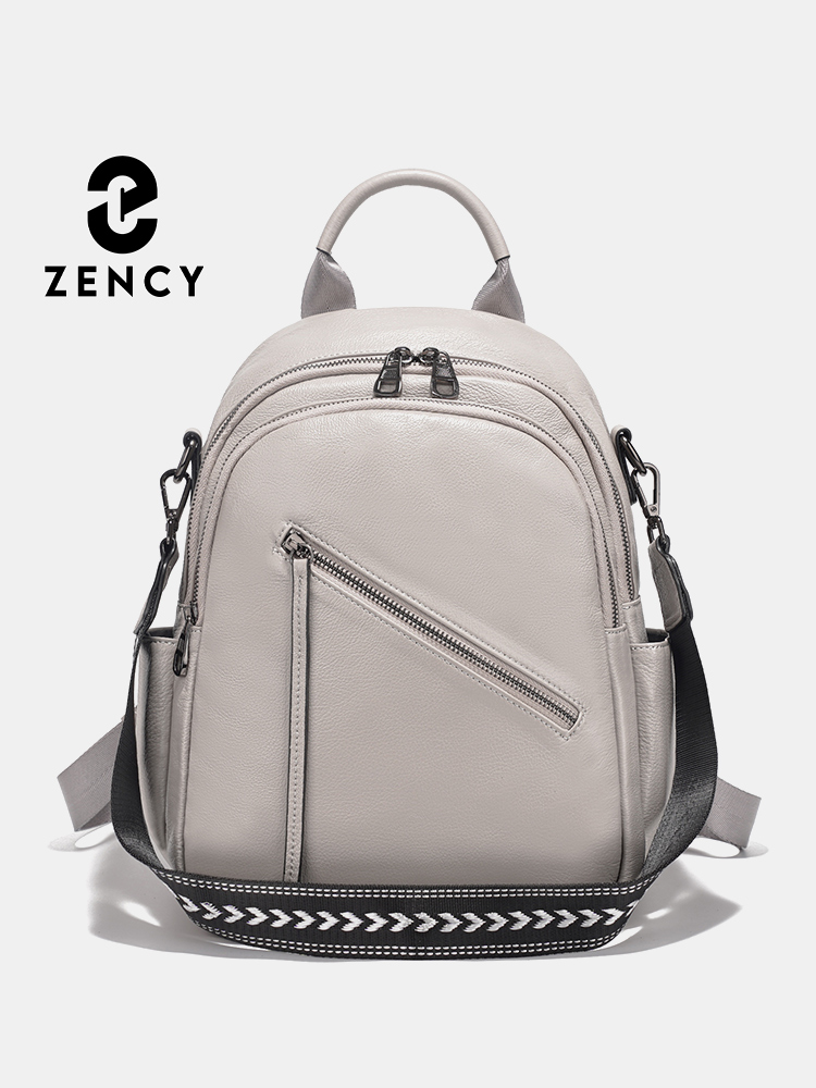 Leather Work Womens Backpack - Mochila Zency de piel auténtica para