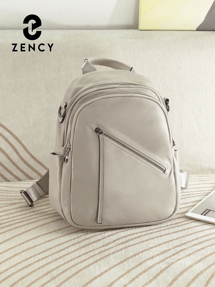Leather Work Womens Backpack - Mochila Zency de cuero genuino para