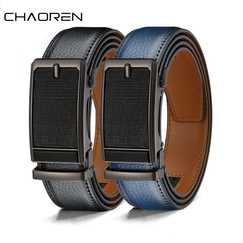 Leather Works Belt - Cinturones para Hombre con Hebilla Metálica
