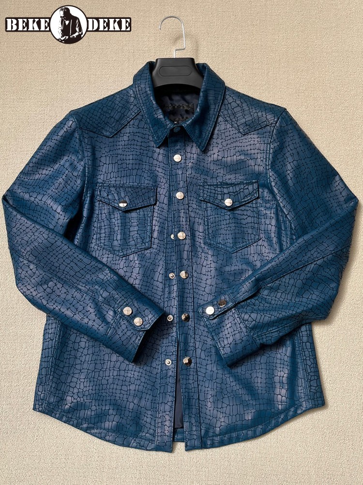 Leatherwork Patterns - Chaqueta de Cuero Genuino de Piel