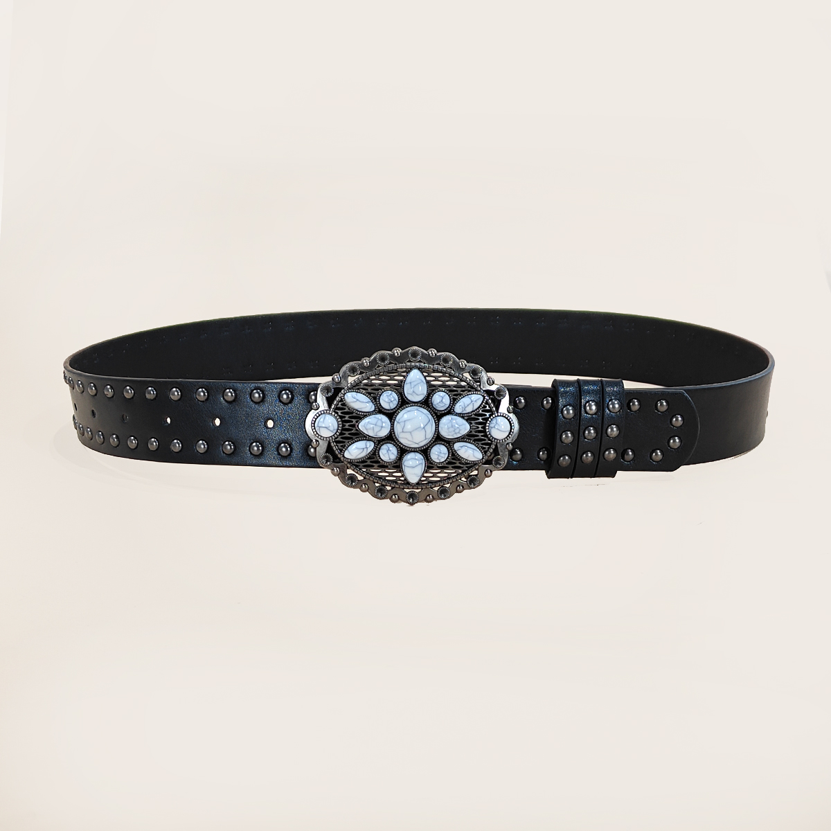 Cinturón casual punk con remac - Leather Works Belt reseña y precio