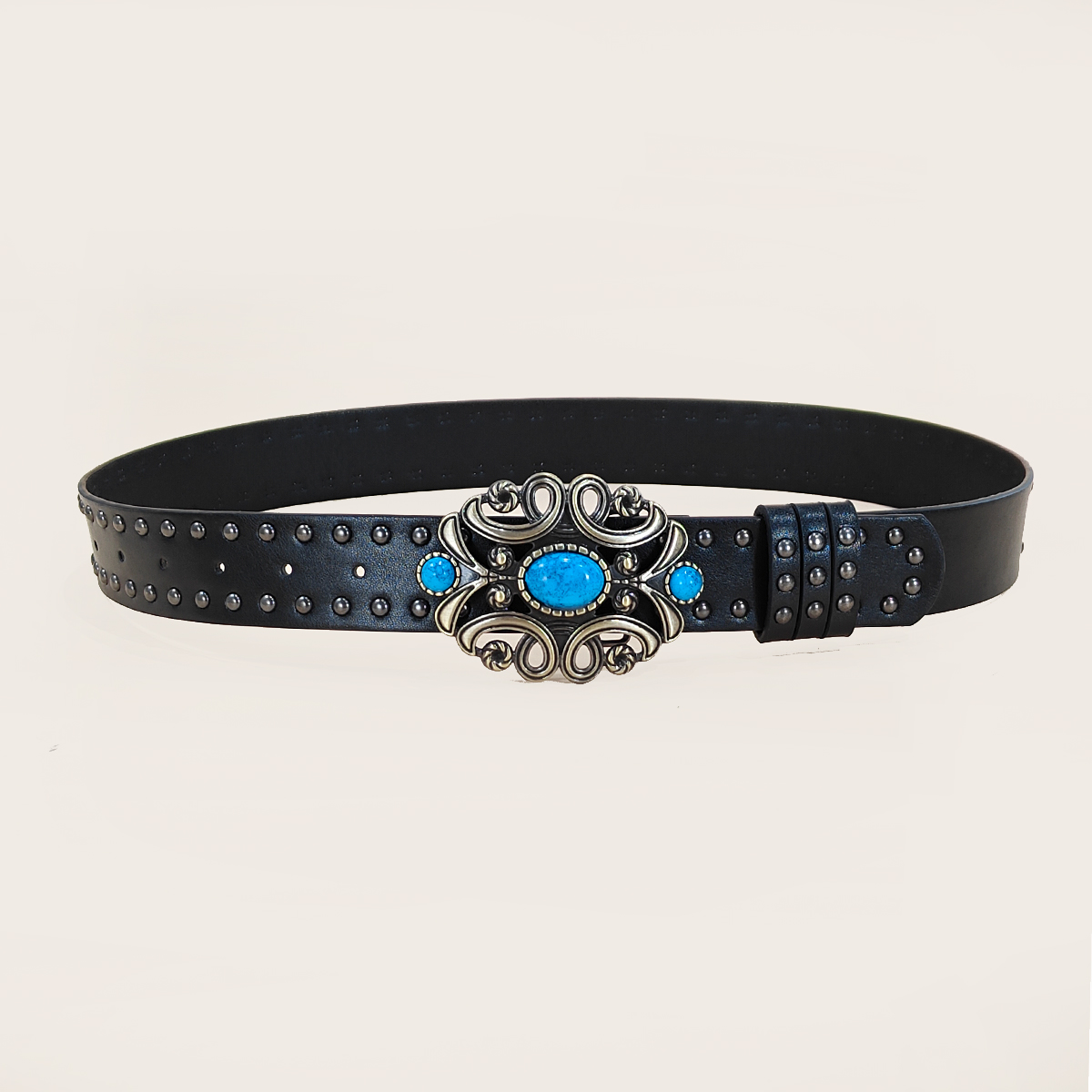 Cinturón casual punk con remac - Leather Works Belt reseña y precio