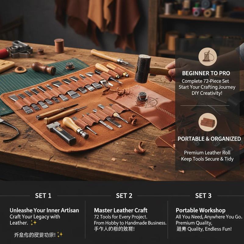 72 piezas de suministros para  - Leather Workshop reseña y precio