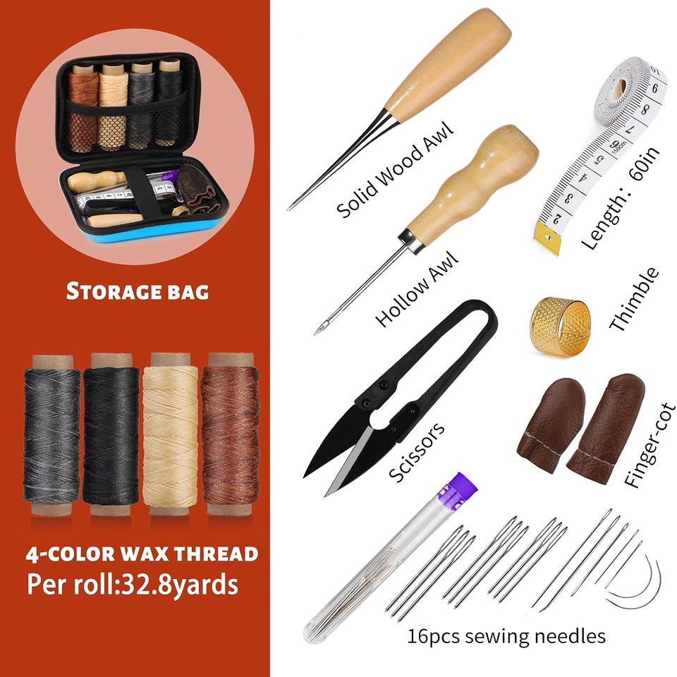 Kit de herramientas de costura - Leatherwork Thread reseña y precio