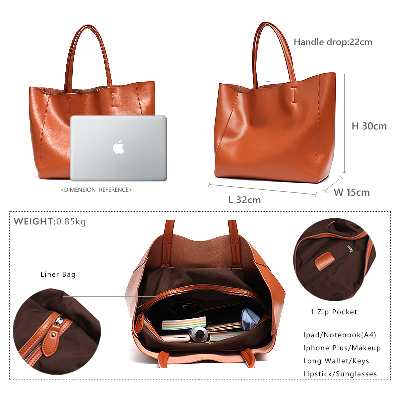Bolso grande minimalista para  - Leather Workshop reseña y precio