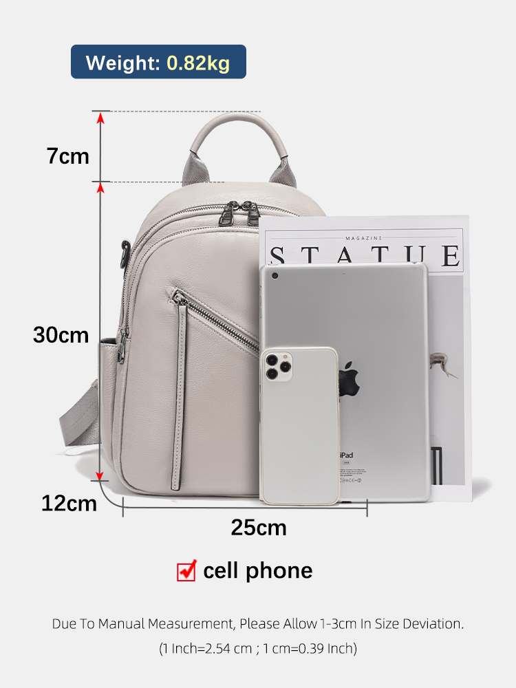 Mochila Zency de cuero genuino - Leather Work Womens Backpack reseña y precio