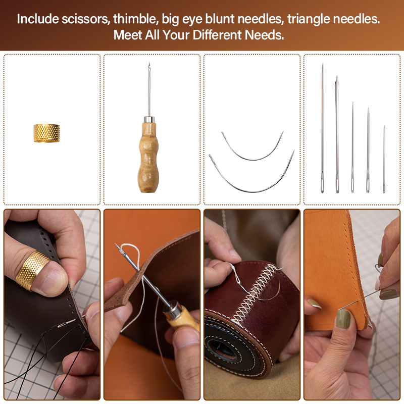 WUTA-Kit de reparación de cuer - Leatherwork Thread reseña y precio